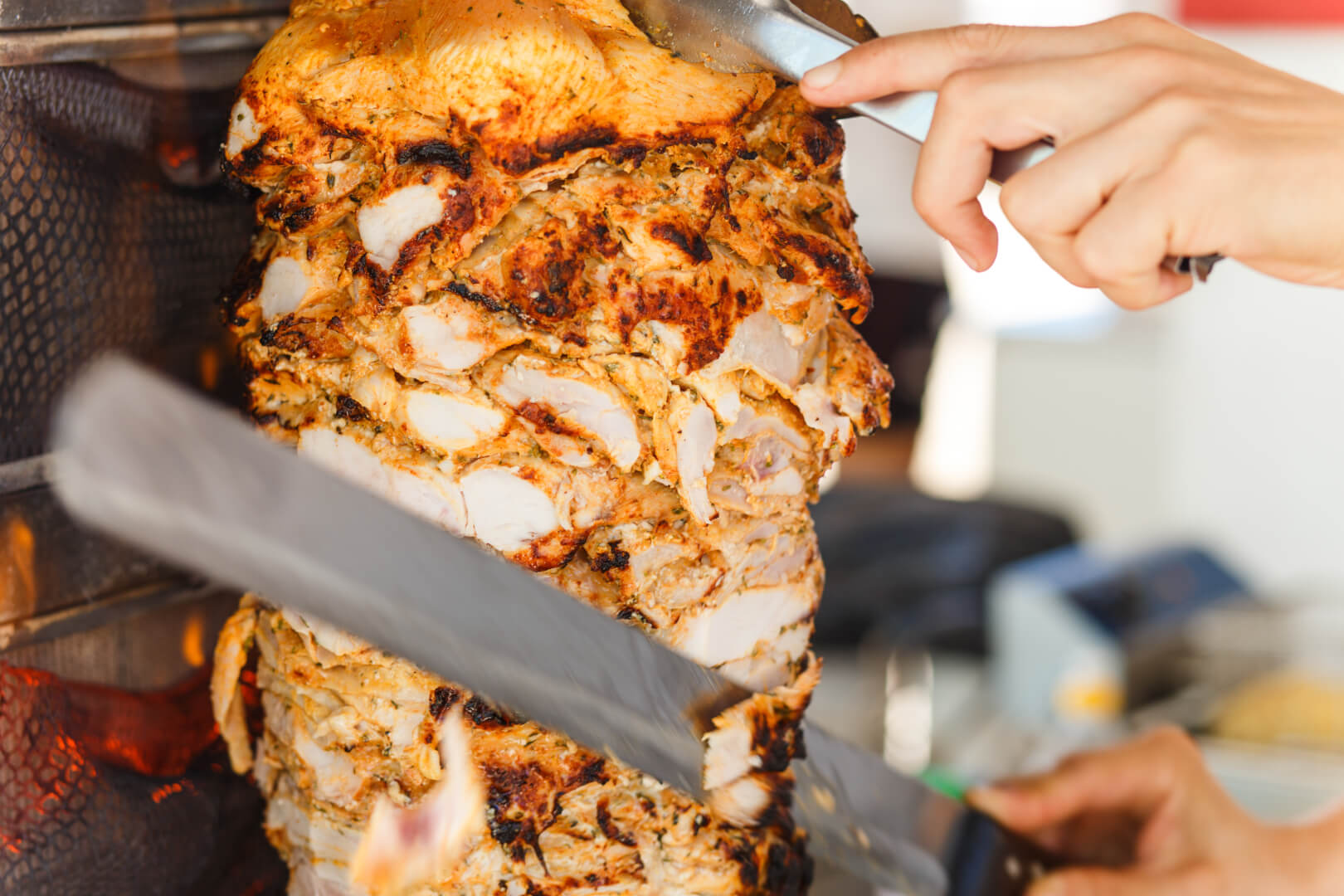 Shawarma (meat roasted on a spit) - Chowcation
