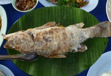 Pla Pao salt-crusted grilled fish