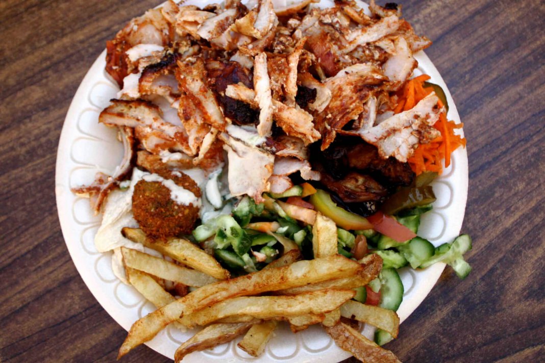Shawarma (meat roasted on a spit) Chowcation